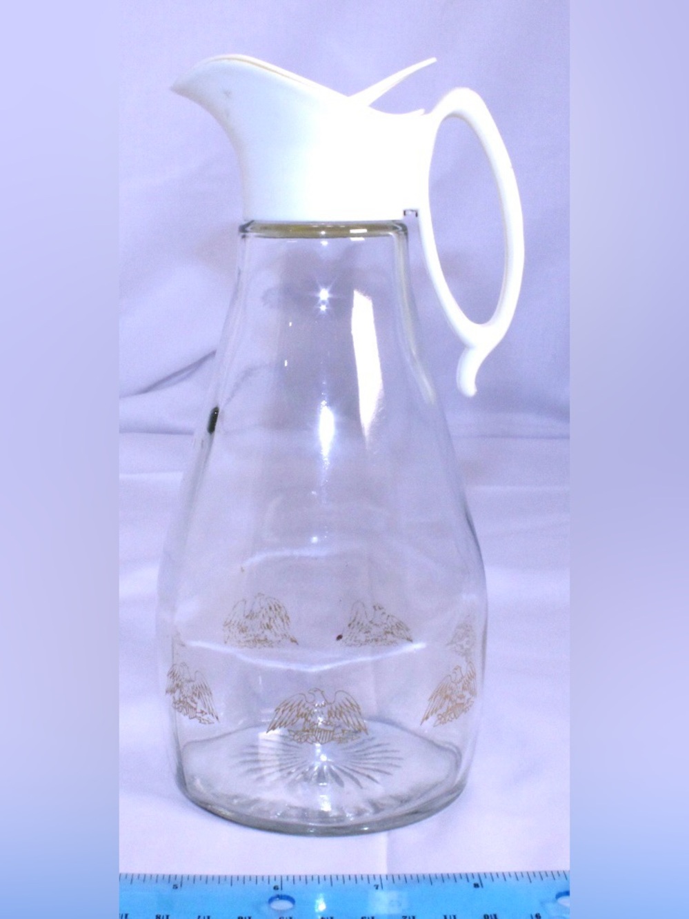 Vintage 1970s Log Cabin Maple Syrup Dispenser Pitcher